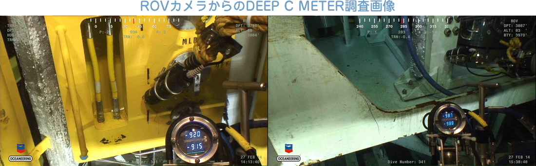 ROVカメラからのDEEP C METER調査画像